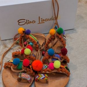 Stunning charm/friendship bracelet tie up shoes